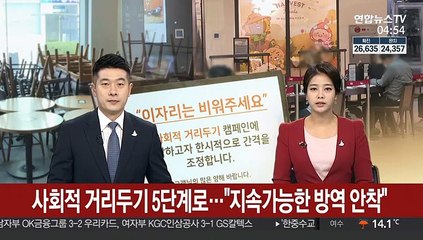 사회적 거리두기 5단계로…"지속가능한 방역 안착"