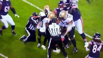 Javon Wims fight _chicago bears fight video _ Javon Wims tapped Johnson then punched him in the face