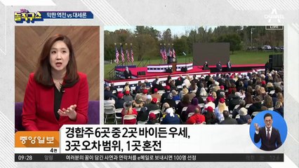 美 대선 D-1 승자는 누구?…경합주선 지지율 격차 줄어