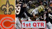 New Orleans Saints vs Chicago Bears Full Game 1st Quarter | Week 8 | NFL 2020