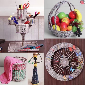 News Paper Craft!!.. Home Useful DIY Room Decor Projects