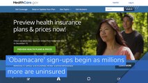 'Obamacare' sign-ups begin as millions more are uninsured, and other top stories in business from November 02, 2020.