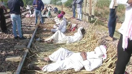 Rajasthan: Members of Gurjar Community block railway track