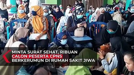 Minta Surat Sehat, Ribuan Calon Peserta CPNSBerkerumun di Rumah Sakit Jiwa Lampung