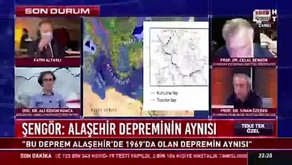 Prof. Dr. Celal Şengör canlı yayında böyle uyardı: Lütfen artık şu 6.6'yı silin!