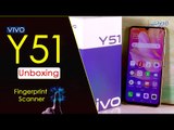 Vivo Y51 Unboxing, In-display Fingerprint Scanner, Fast Charging, Ace AMOLED Display