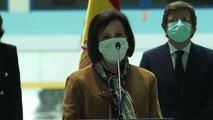 Así fue el emotivo discurso de Margarita Robles en el cierre de la morgue del Palacio de Hielo