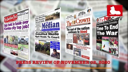 CAMEROONIAN PRESS REVIEW OF NOVEMBER 02, 2020