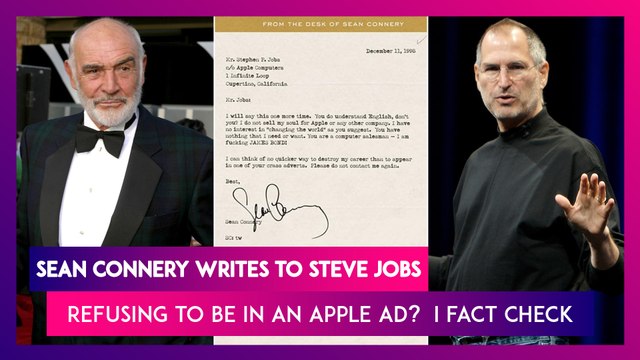 James Bond, Sean Connery Writes To Steve Jobs Refusing To Be In Apple Ad? Truth Behind Fake Letter