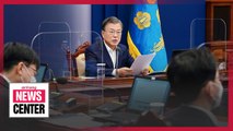 Moon says S. Korea on track for recovery, vows support for manufacturing