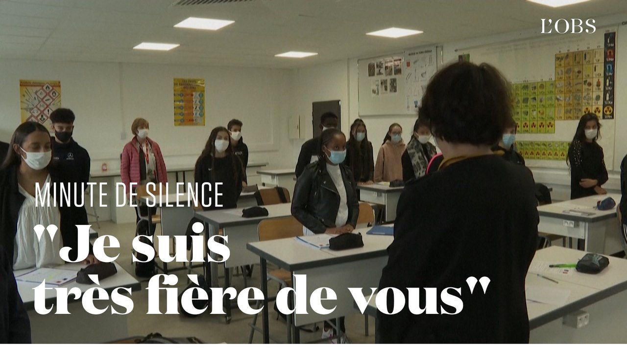 La minute de silence en hommage à Samuel Paty