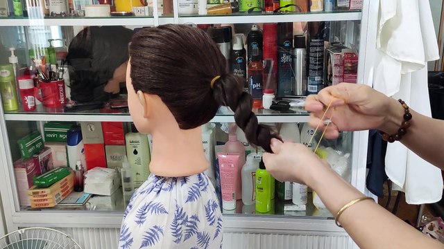 Búi Tóc Nhanh Chóng Dành Cho Bà Sui! Kiểu Tóc Có Sử Dụng Búi Giả Dành Cho Chị Em Tóc Ngắn! Kiểu 77