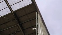 Falkirk Stadium a section of the North Stand came loose during the high winds on Saturday