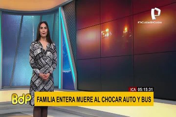 Ica: choque entre auto y bus interprovincial mató a familia