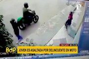 Chiclayo: 'raqueteros' en moto asaltan a joven