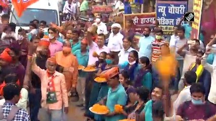 Bihar polls: J P Nadda holds massive roadshow in Darbhanga