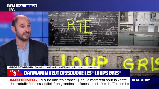 Gérald Darmnanin veut dissoudre Les Loups Gris : le président du comité de défense de la cause arménienne se dit soulagé