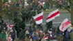 Tens of thousands protest in Belarus, defying threats