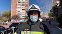 Bomberos de la Comunidad de Madrid extinguen un incendio en Ciudad Lineal