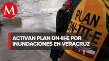 Activan Plan DN-III-E en Veracruz tras desbordamiento de ríos
