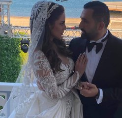 لحظة دخول الفنانة درة  حفل زفافها بالجونة