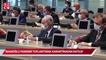 İmamoğlu karantinadan pandemi toplantısına katıldı