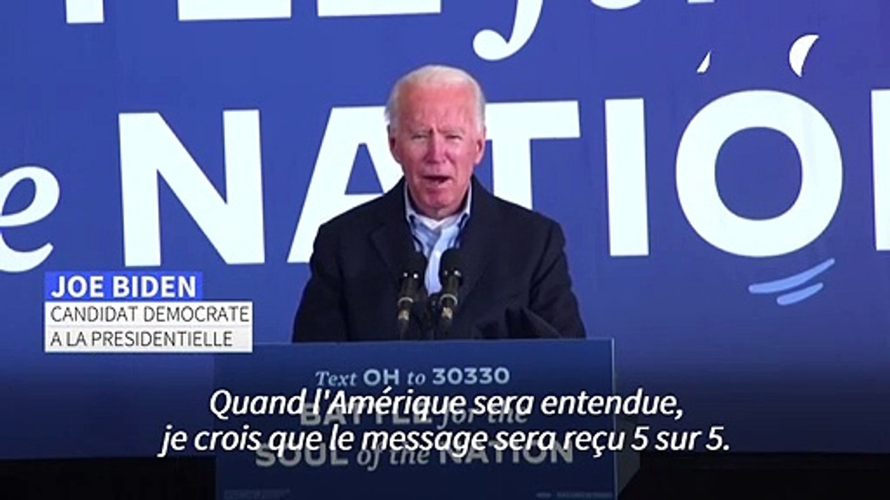Les Etats-Unis "en ont assez du chaos" de la présidence Trump, lance Biden dans l'Ohio
