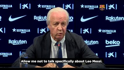 Tusquets: Allow me not to talk specifically about Leo Messi