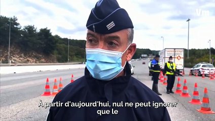VIDÉO. Contrôle sur l'A50 : Police, sortez vos attestations dérogatoires !