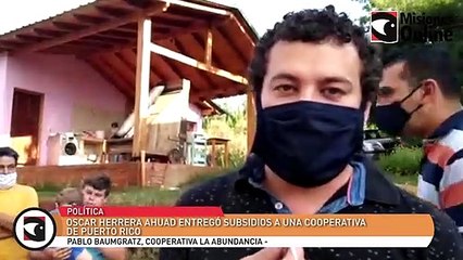 Oscar Herrera Ahuad entregó subsidios a una cooperativa de Puerto Rico