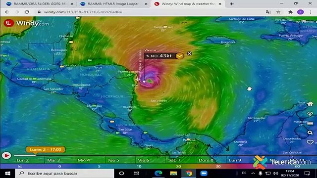 LIVE: Huracán Eta sube a categoría 4, y sigue avanzando hacia Nicaragua - Lunes 02 Noviembre 2020