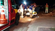 Homem fica ferido ao colidir carro com ‘papa entulho’ na Avenida das Pombas