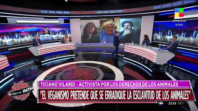 Así fue el debate de Samid con los activistas veganos