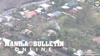 President Duterte visits Albay and conducts aerial inspection following the onslaught of Typhoon Rolly