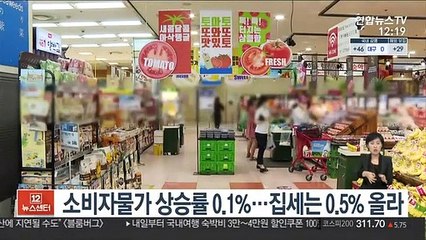 소비자물가 상승률 0.1%…집세는 0.5% 올라