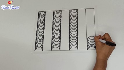 Line Illusion | Satisfying Spiral Drawing | Abstract Art Therapy | Gorgeous 3D Pattern | #10 |  Viral Rocket