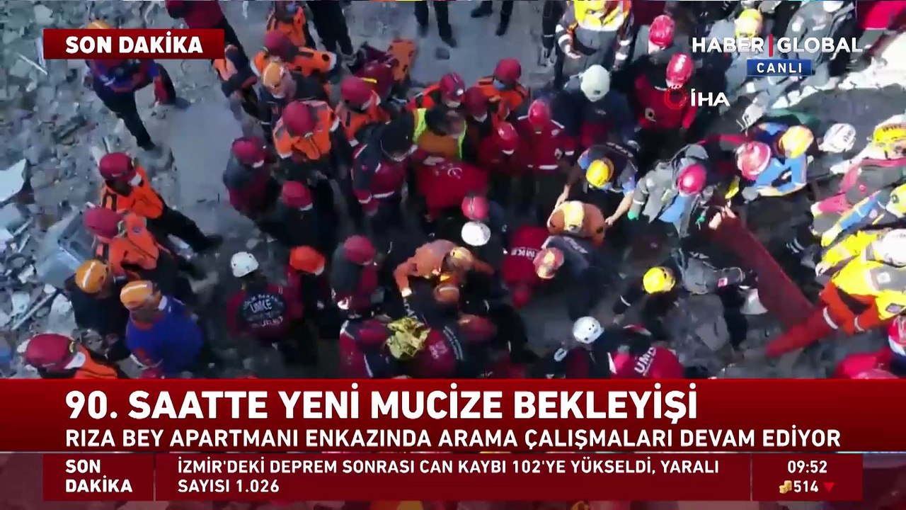 Rıza Bey Apartmanı'nda 91. saatte Ayla bebek enkazdan sağ olarak çıkarıldı