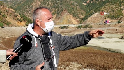 Torul Baraj Gölü'nde su seviyesi 40 metre çekildi