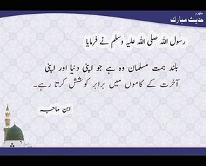Buland Himmat Musalman | Hadees | Ibn-E-Majah Shareef | HD