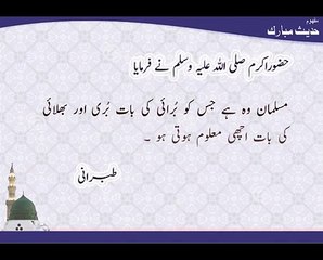 Burai Aur Bhalai Ki Baat | Hadees | Al-Tabarani | HD