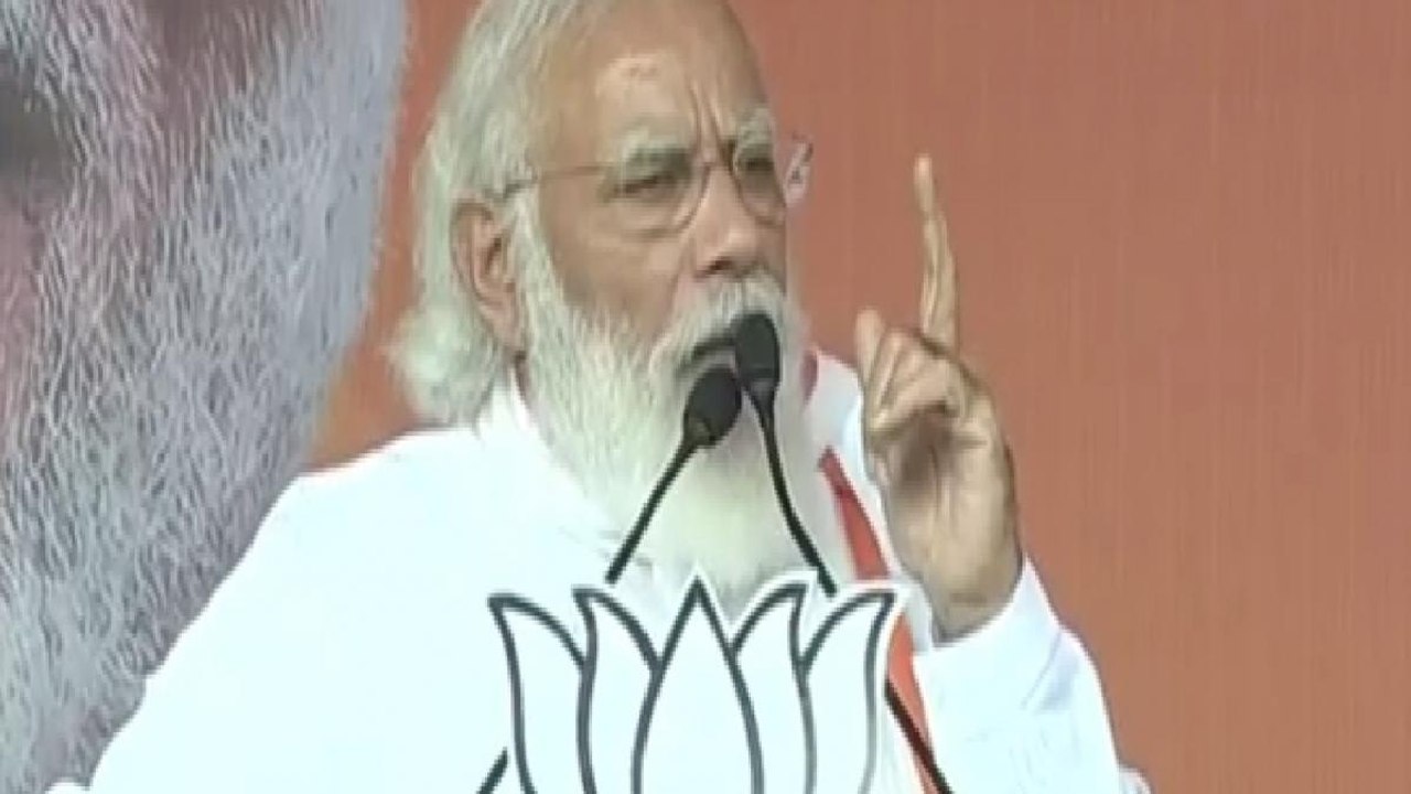 PM Modi at Sahrsa rally targets 'Jungleraj'