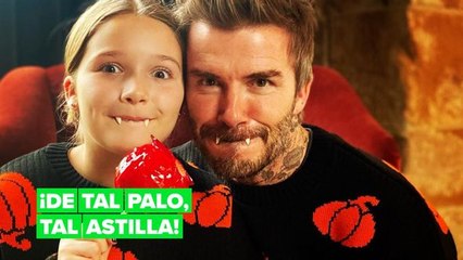 David Beckham y Harper se visten #idénticos en Halloween