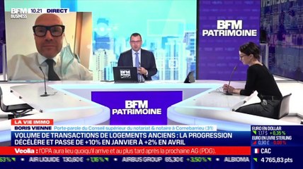 Boris Vienne (Conseil supérieur du notariat): Volume de transactions de logements anciens, la progression décélère et passe de +10% en janvier à +2% en avril - 03/11