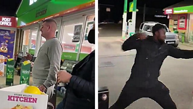 Deux hommes ivres cherchent la merde et se font vite calmer