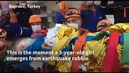 Young girl rescued 91 hours after Turkey quake
