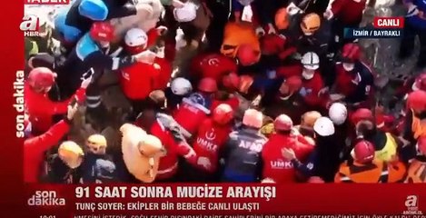 A Haber muhabiri, Ayda bebeğin 91 saat sonra kurtarılışını gözyaşları içinde anlattı
