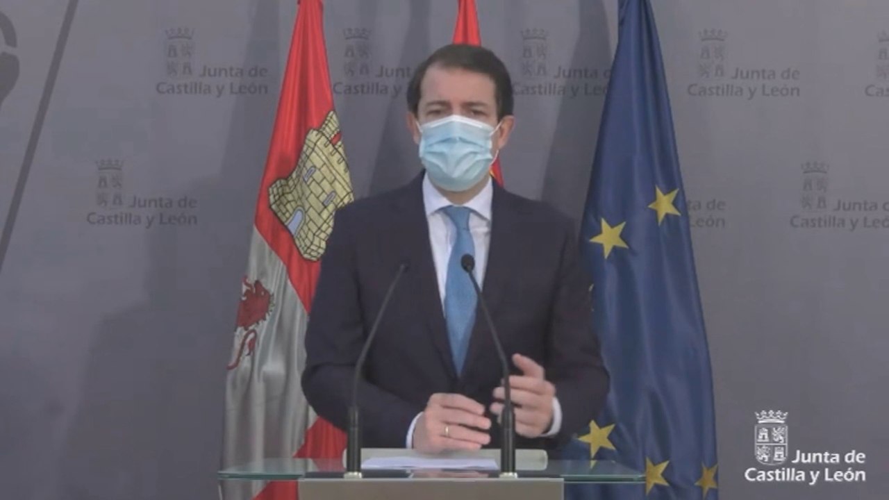 El presidente de Castilla y León anuncia el cierre de la hostelería, centros comerciales y deportivos a partir del viernes