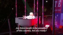 Lady Gaga says Biden the 'right choice' at US election eve rally