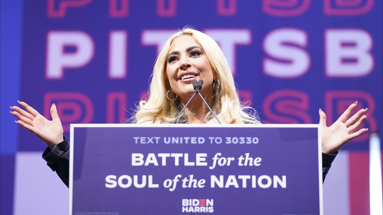 US presidential election: Lady Gaga calls on Americans to vote at Biden election rally