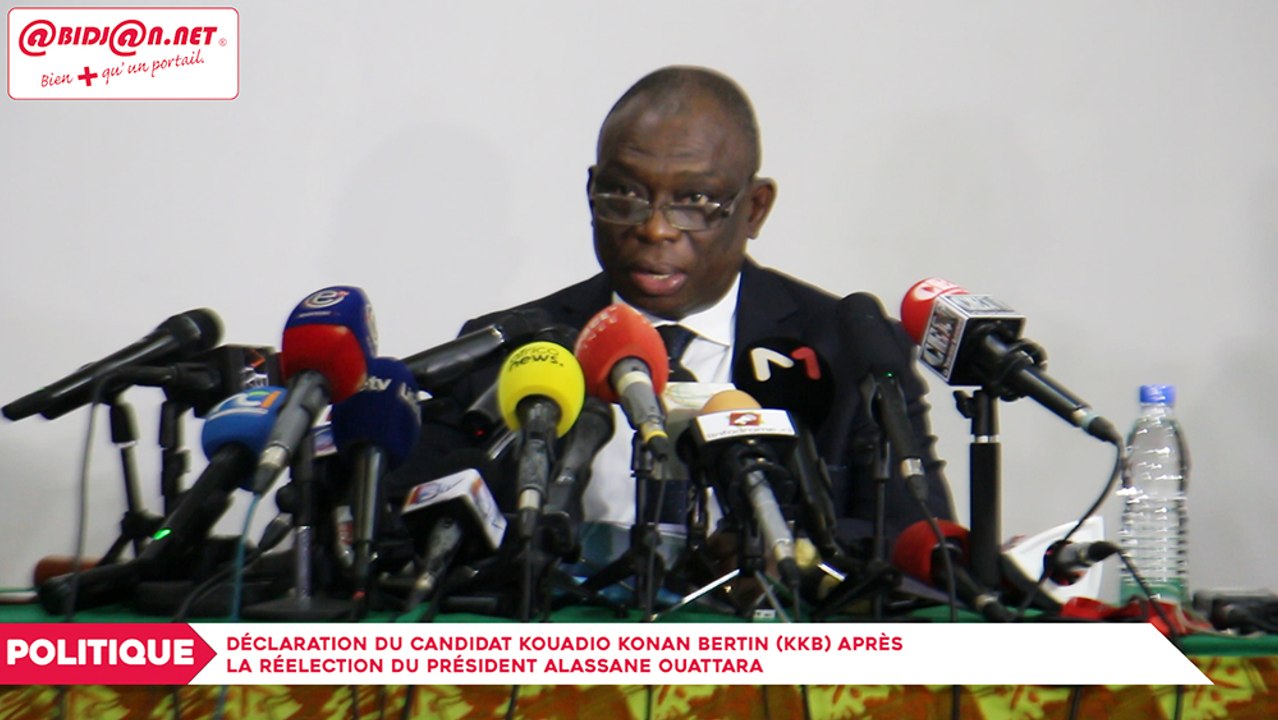 Présidentielle 2020: Déclaration du candidat Kouadio Konan Bertin (KKB) après la réelection du président Alassane Ouattara